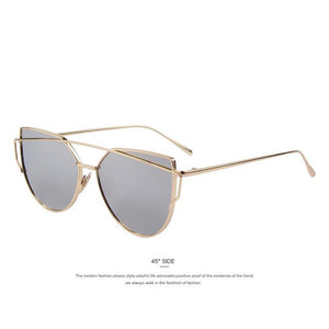 Women Cat Eye Twin-Beams Sunglasses