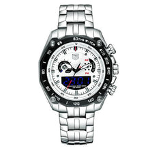 Load image into Gallery viewer, TVG Top Luxury Brand Men Full Steel Watches Men's Quartz Analog Digital LED Clock Man Fashion Sports Army Military Wrist Watch