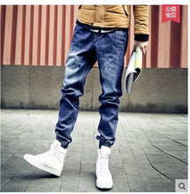 Load image into Gallery viewer, Mountainskin New Korean Style Men&#39;s Jeans Distrressed Jogger Jeans Slim Fit Denim Pants Skinny Stretch Elastic Jeans ,JA265
