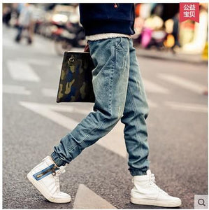 Mountainskin New Korean Style Men's Jeans Distrressed Jogger Jeans Slim Fit Denim Pants Skinny Stretch Elastic Jeans ,JA265