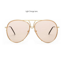 Load image into Gallery viewer, ROYAL GIRL Retro Brand Women Sunglasses Oversize Pilot Rimless 2017 Hot Summer Ombre Glasses ss627