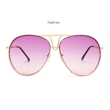 Load image into Gallery viewer, ROYAL GIRL Retro Brand Women Sunglasses Oversize Pilot Rimless 2017 Hot Summer Ombre Glasses ss627