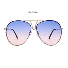 Load image into Gallery viewer, ROYAL GIRL Retro Brand Women Sunglasses Oversize Pilot Rimless 2017 Hot Summer Ombre Glasses ss627