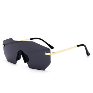 New Brand Designer Unique Rimless Mirrored Sunglasses