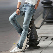 Load image into Gallery viewer, 2018 Autumn New Style Men Vintage Pencil Jeans Casual Slim Male Pants Solid Men&#39;s Harem Jeans Legging Denim Pants Gray Trousers