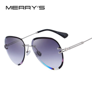 Women Rimless Pilot Sunglasses