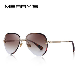 Women Rimless Pilot Sunglasses